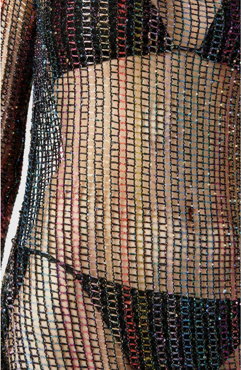 Missoni Long Cover-up In Mesh With Open Back, Alternate, color, Multicoloured