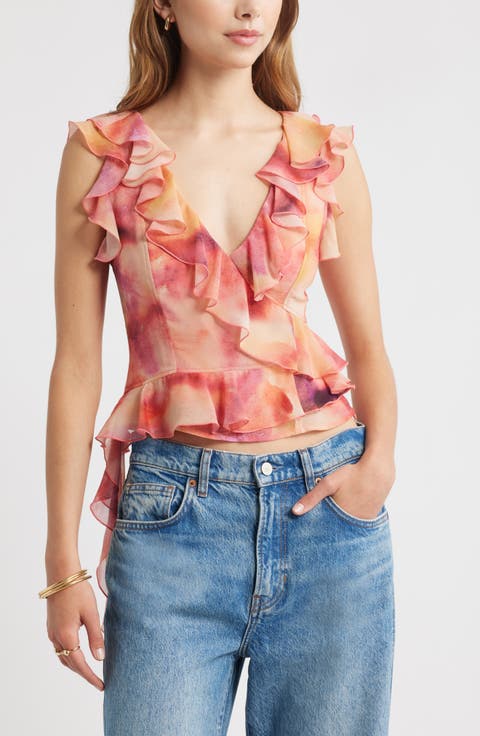 Sleeveless Ruffle Top