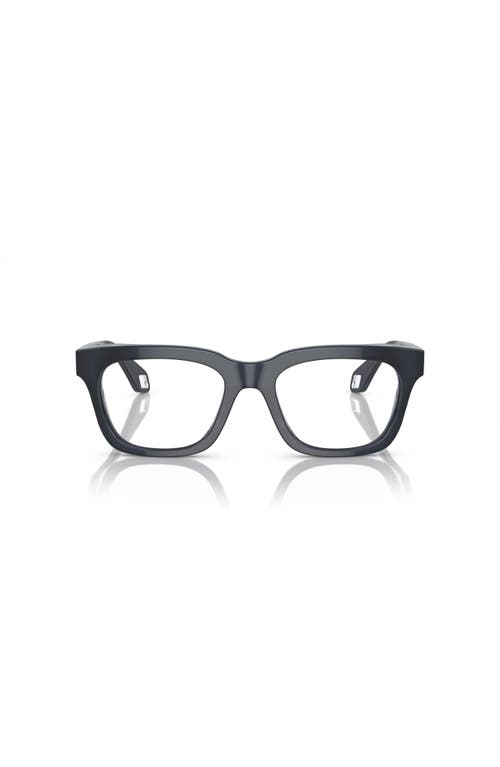 Giorgio Armani 52mm Rectangle Optical Glasses In Black