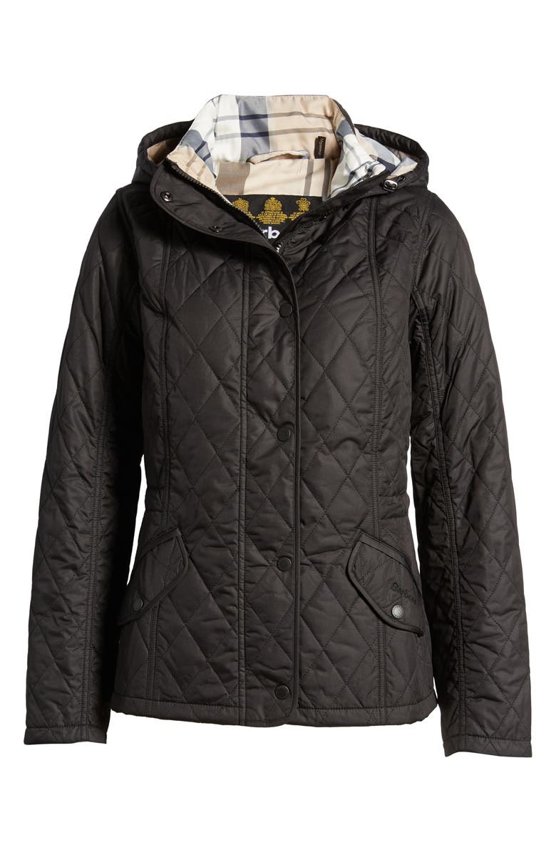 Barbour Millfire Hooded Quilted Jacket, Alternate, color,