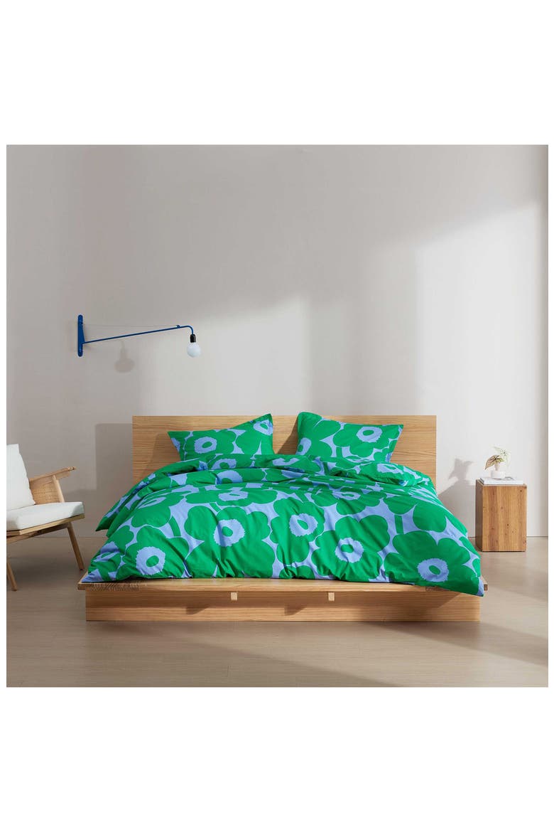 Unikko Cotton Percale Comforter & Shams Set, Alternate, color, MEDIUM / DARK GREEN