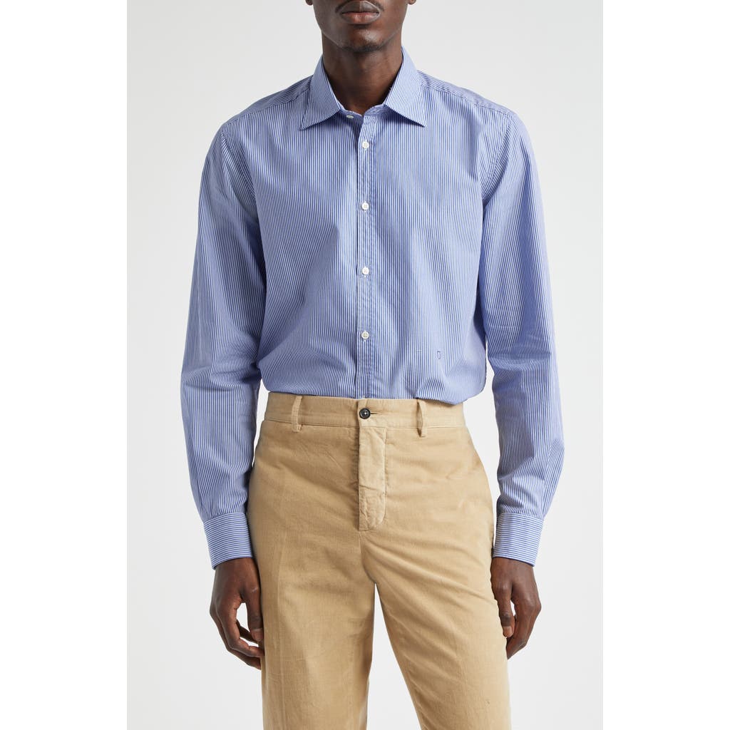 Massimo Alba Genova Regular Fit Cotton Button-Up Shirt in Atlantic  product