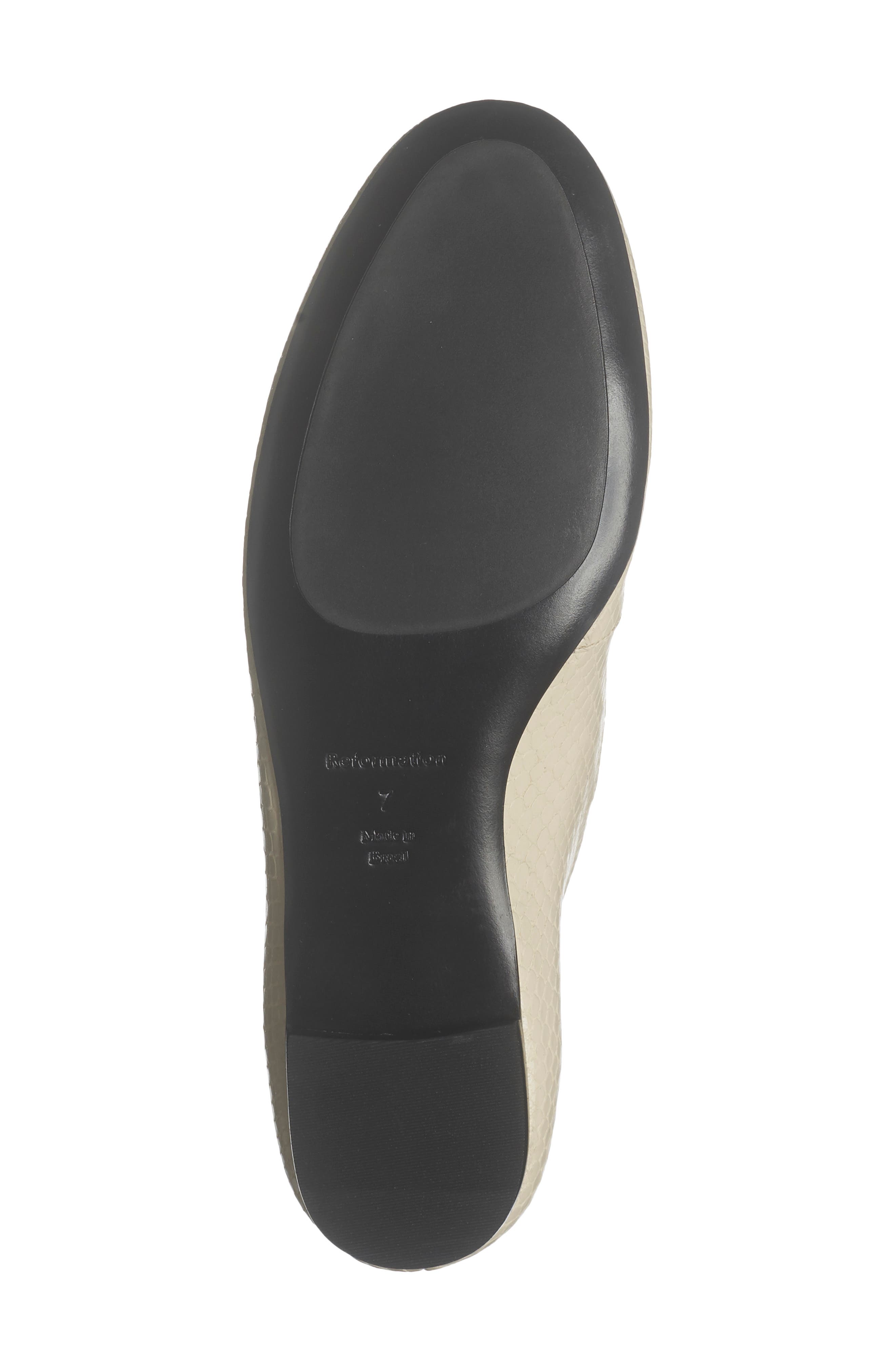 Salome Studded Leather Mary Jane Ballet Flat, Alternate, color, ALMOND WATERSNAKE