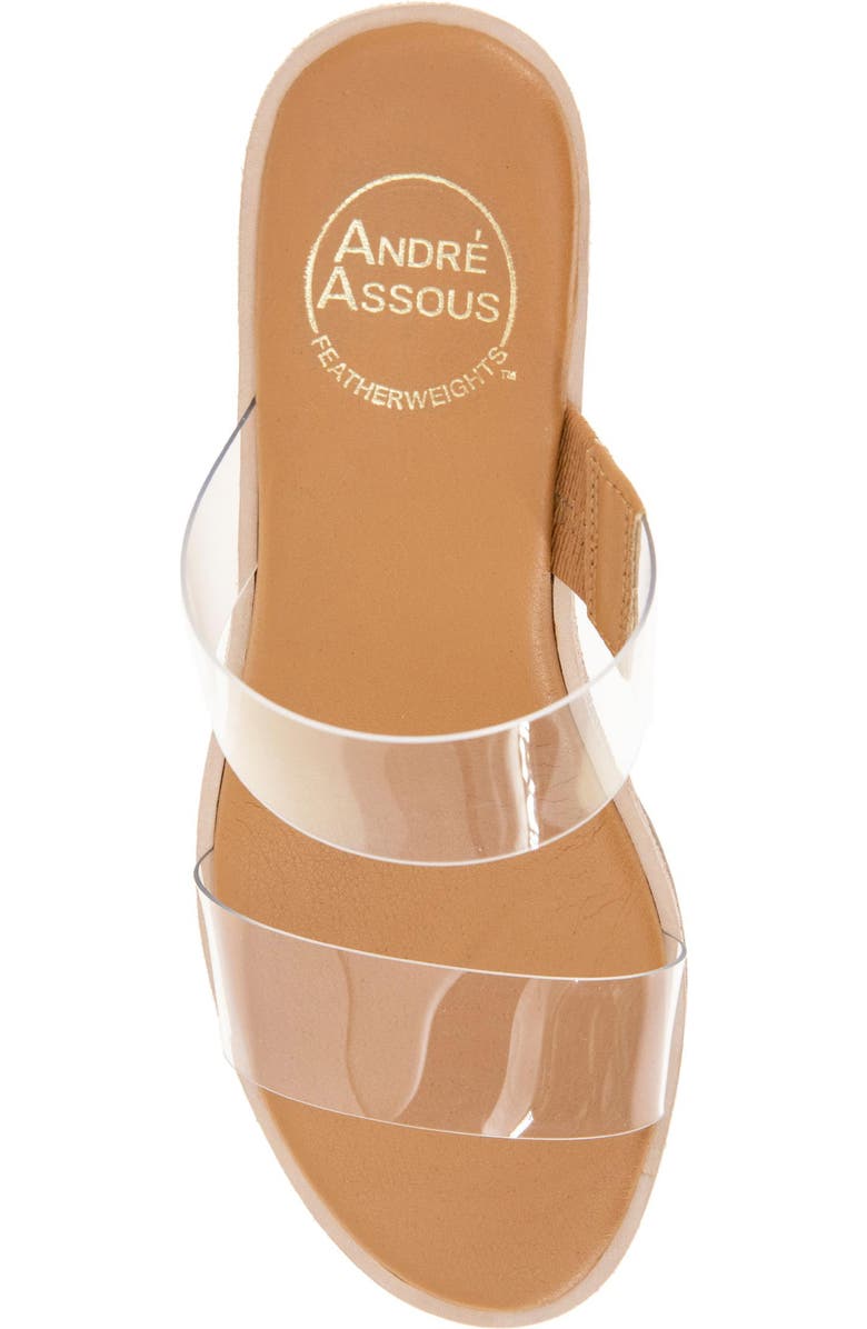 André Assous Briella Wedge Sandal, Alternate, color, Clear
