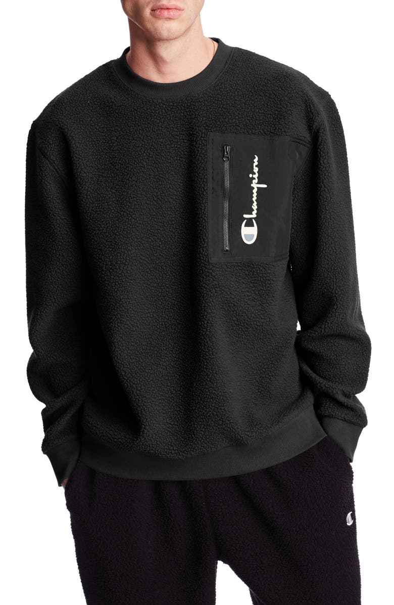 Champion High Pile Fleece Crewneck Sweatshirt, Main, color,