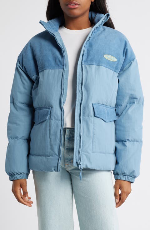 High Tide Mixed Media Cotton Puffer Jacket