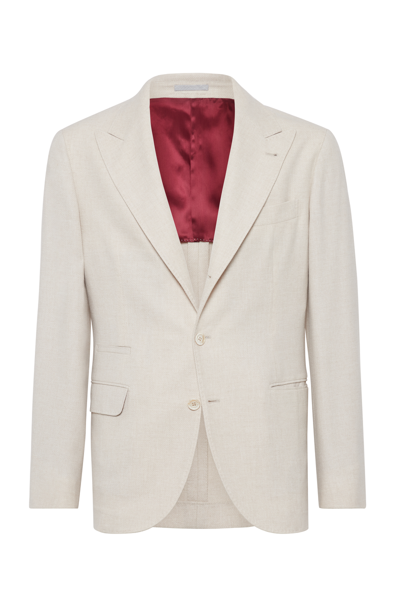 Brunello Cucinelli Diagonal twill unconstructed blazer, Main, color, 