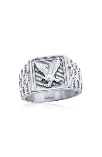 Blackjack Square Eagle Ring