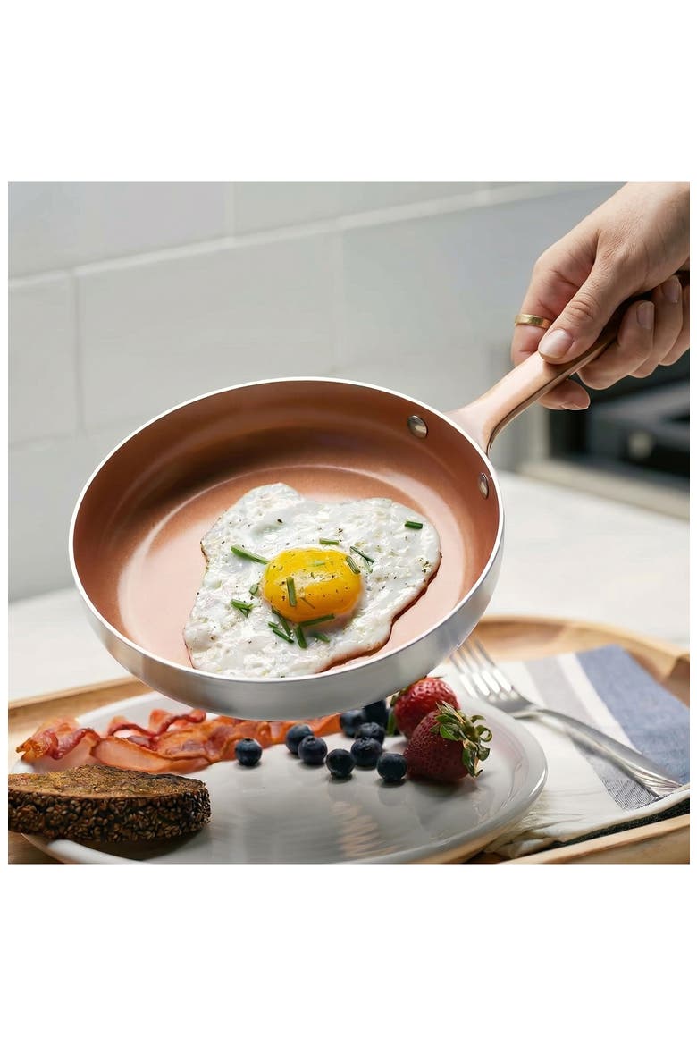Belly Tri-Ply Stainless Steel Skillet, Alternate, color, WARM BLUSH