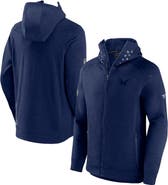 FANATICS Men's Fanatics Branded Heather Navy Washington Capitals Authentic Pro Road Tech Full-Zip Hoodie Jacket