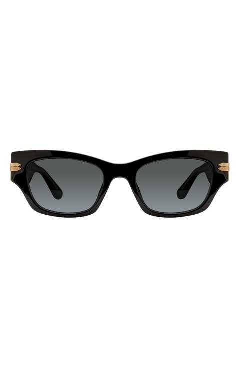 52mm Gradient Rectangular Sunglasses
