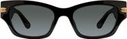 Stuart Weitzman 52mm Gradient Rectangular Sunglasses
