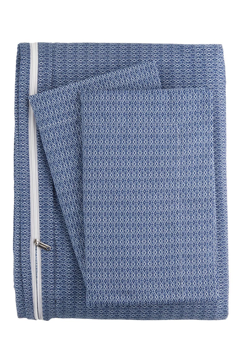 HOME SPUN Home Spun Premium Ultra Soft Blue Diamond Pattern Duvet Cover Set, Alternate, color, NAVY
