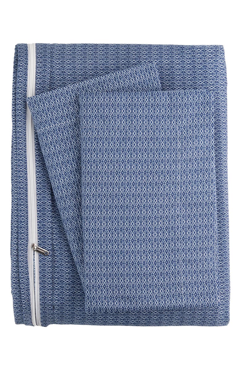 HOMESPUN HOME SPUN Home Spun Premium Ultra Soft Blue Diamond Pattern Duvet Cover Set, Alternate, color, Blue