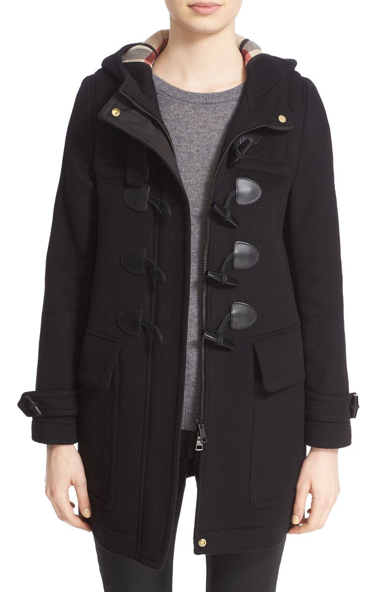 Burberry Brit Finsdale Wool Duffle Coat, Main, color,
