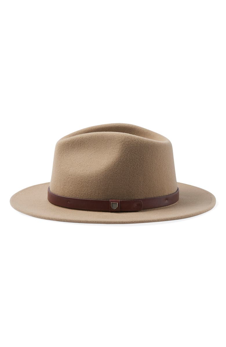 Brixton Messer Fedora Hat, Alternate, color, Sand