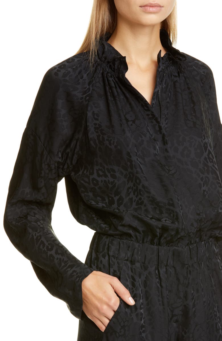 Zero + Maria Cornejo Ram Gaban Cheetah Jacquard Jumpsuit, Alternate, color, 