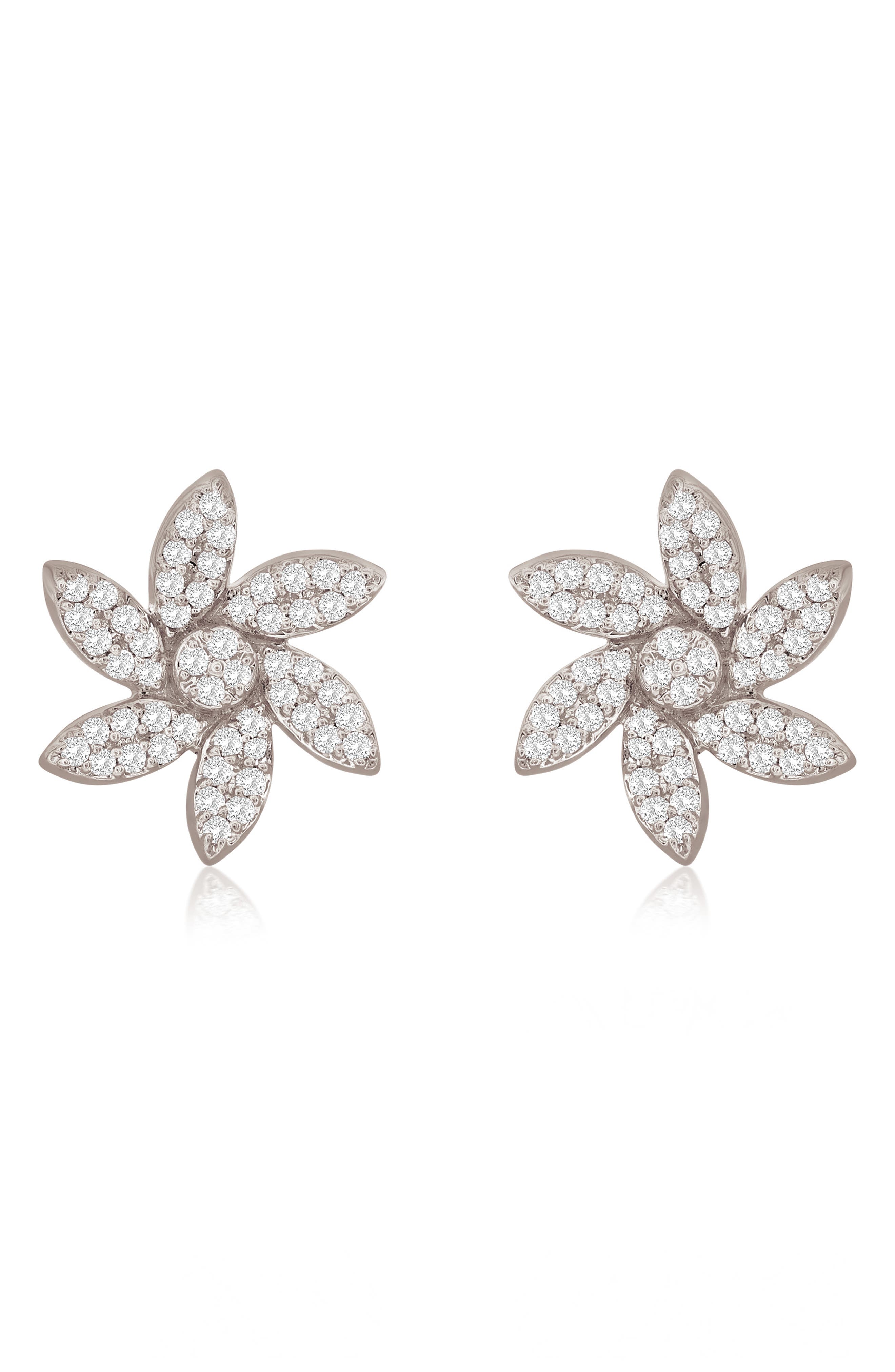 SUZY LEVIAN DIAMONDS 14K Gold Diamond Flower Stud Earrings - 0.20ct.