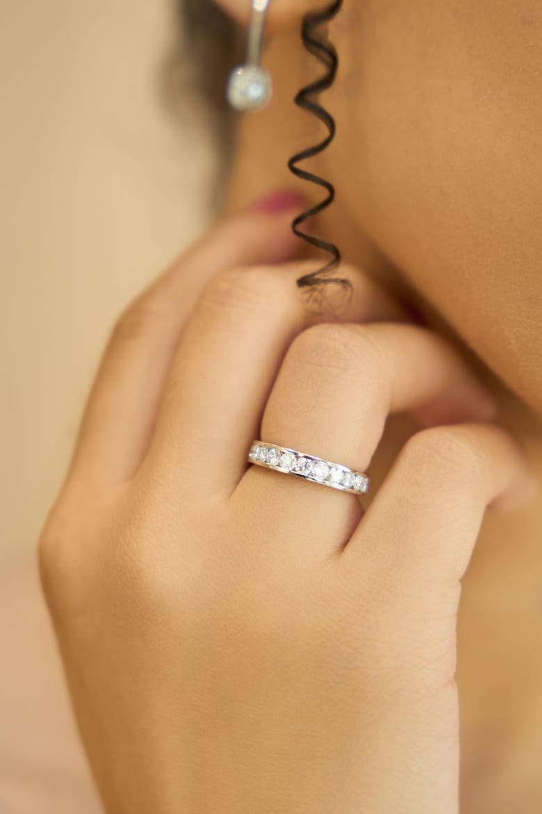 Helix 14K Gold Round Diamond Studded Band Ring - 1.04cts, Alternate, color, 14K White Gold