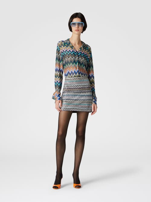 Shop Missoni Zigzag Sequined Skirt In Multicoloured