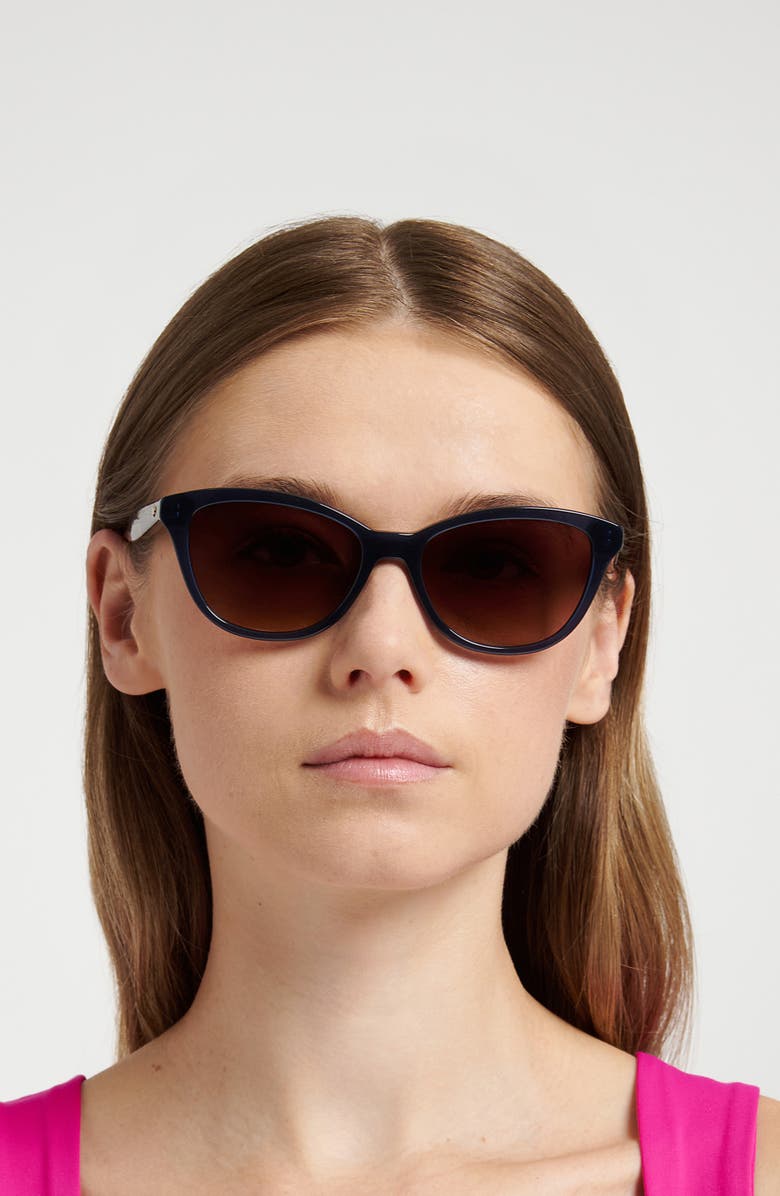 Kate Spade New York Tayla 55mm Sunglasses, Alternate, color, Blue/ Brown Sf