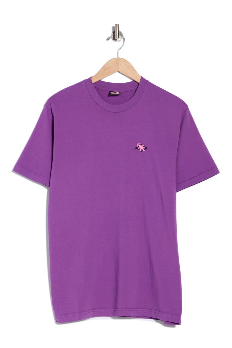 Pangea Embroidered T-Shirt, Alternate, color, BRIGHT VIOLET