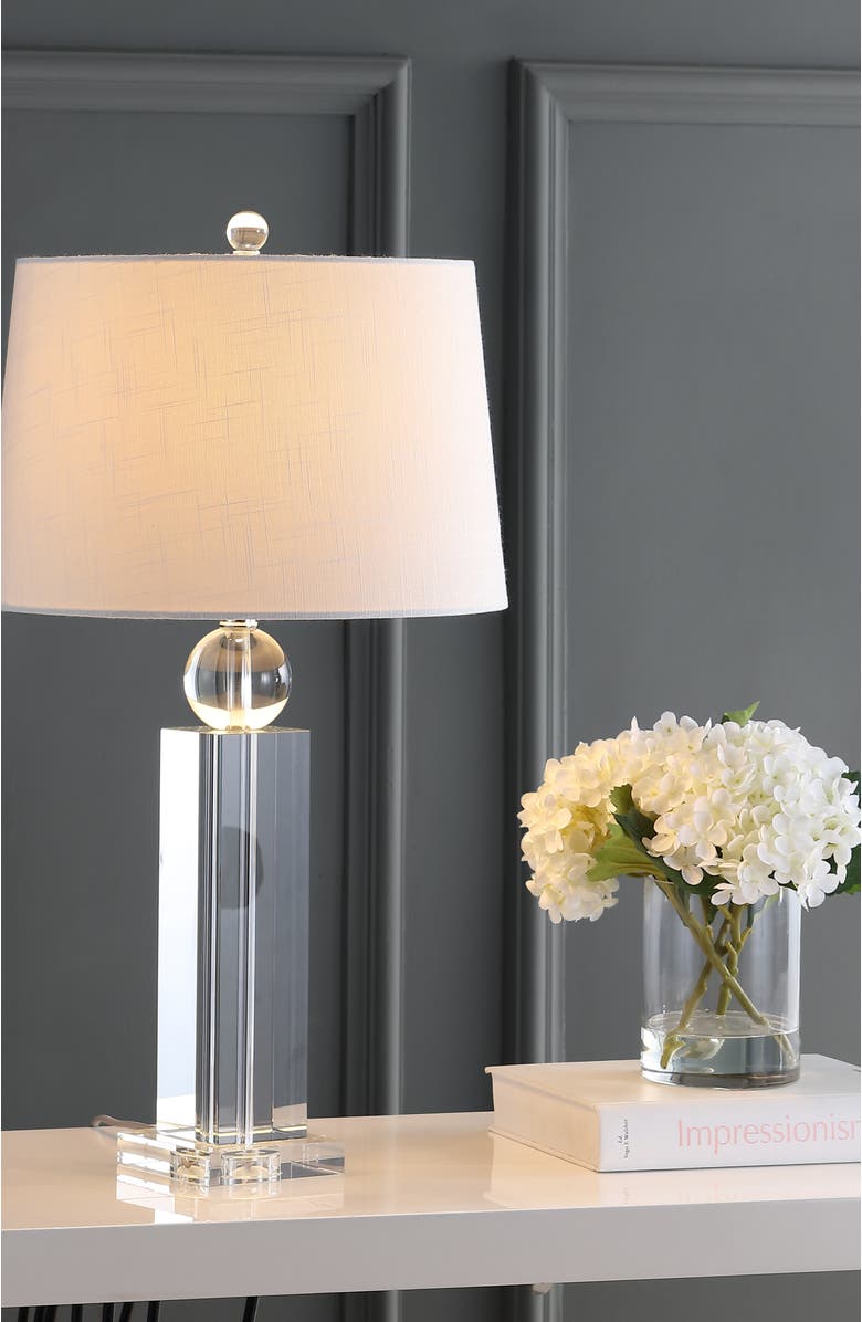JONATHAN Y Charlotte 28.5" Crystal LED Table Lamp, Clear, Alternate, color, Clear