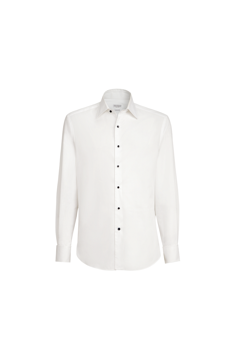 Brunello Cucinelli Tuxedo shirt, Alternate, color, White
