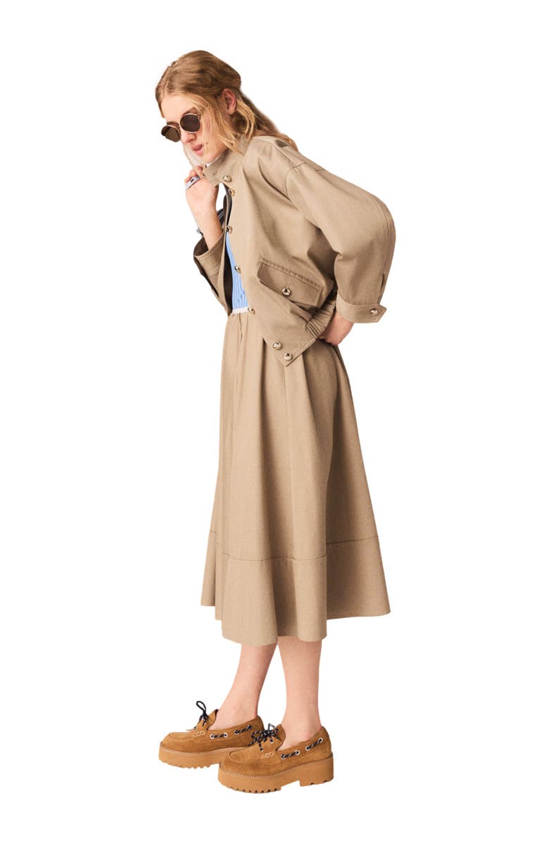 maje Cotton bomber jacket, Alternate, color, Mastic Beige