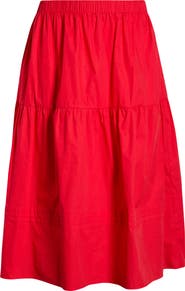 SUGARLIPS Floral Tiered Cotton Maxi Skirt