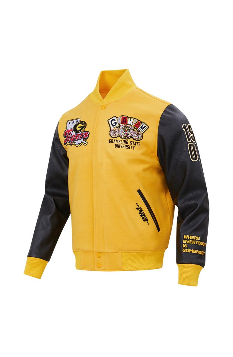 PRO STANDARD Men's Pro Standard Gold Grambling Tigers Homecoming Varsity Full-Snap Jacket, Alternate, color,
