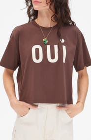 Clare V. Le Carre Oui Graphic T-Shirt