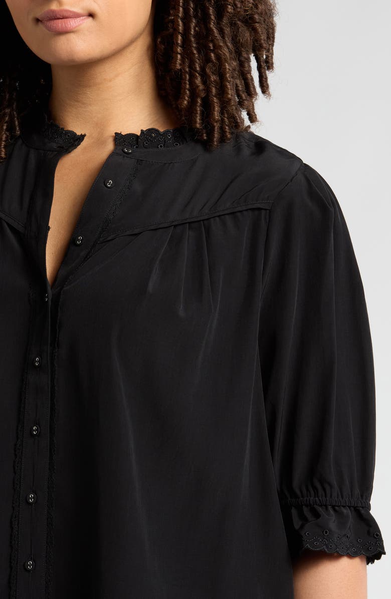 Wit & Wisdom Eyelet Peasant Blouse, Alternate, color, 