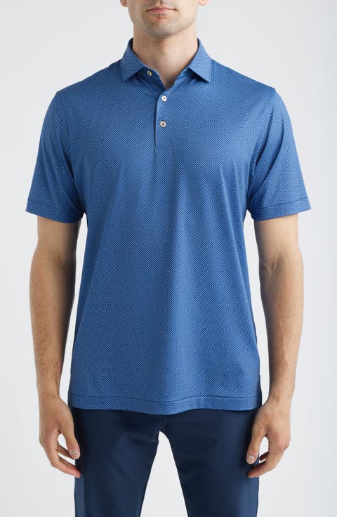 Dewitt Microprint Performance Jersey Polo