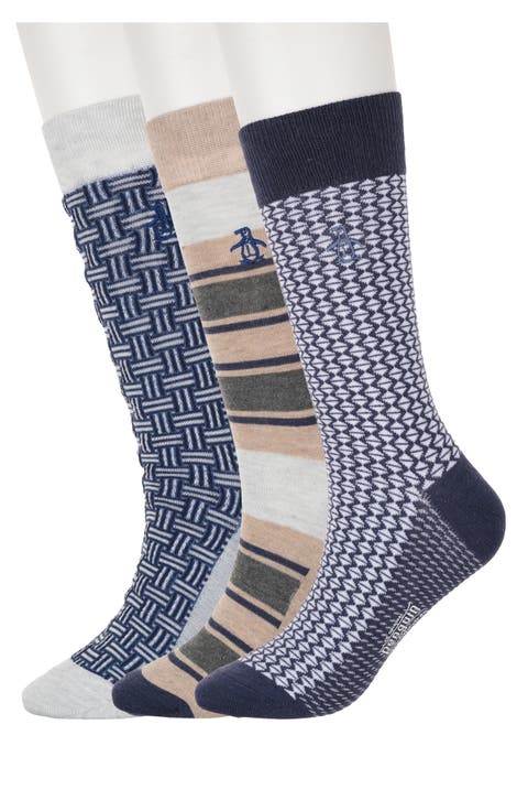 Paulson Stripe 3-Pack Crew Socks