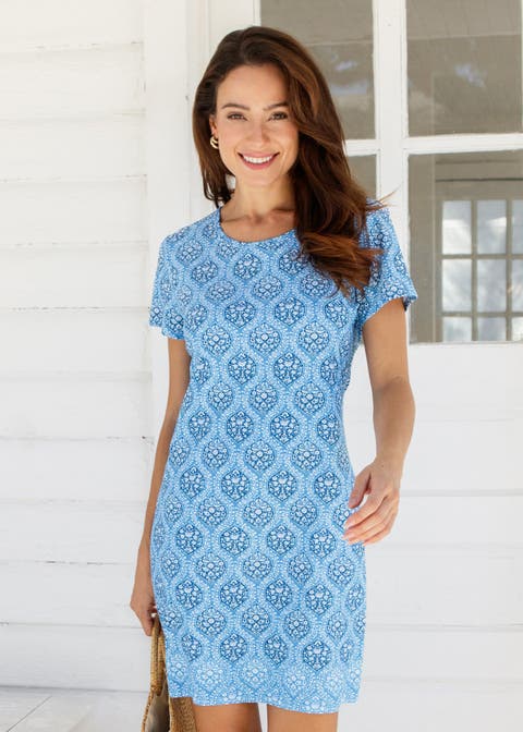 Short Sleeve Shift Dress