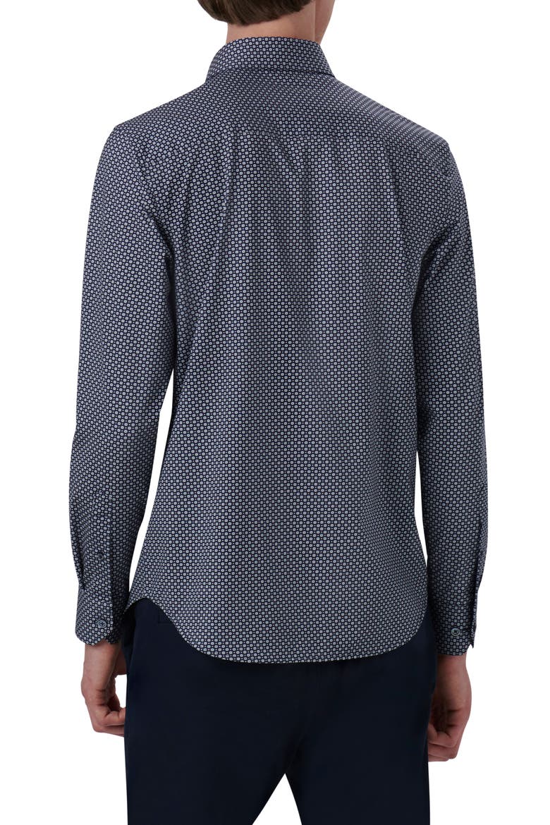 James OoohCotton® Dot Print Button-Up Shirt, Alternate, color, NAVY