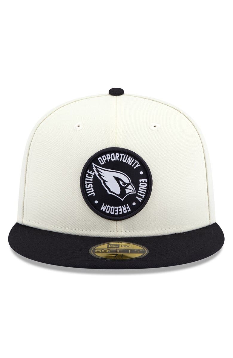 New Era Men's New Era Cream/Black Arizona Cardinals 2022 Inspire Change  59FIFTY Fitted Hat, Alternate, color, 