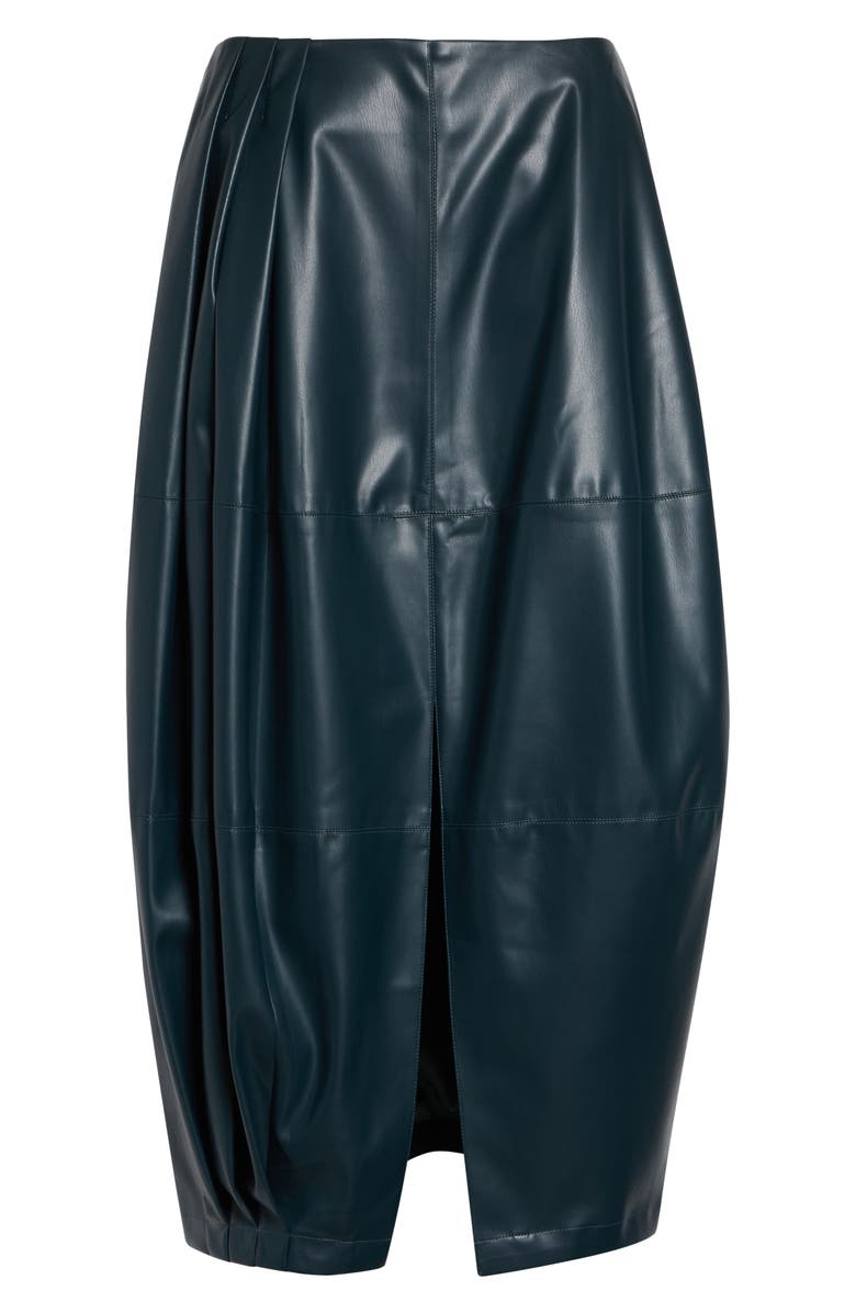 ISRAELLA KOBLA Daphne Faux Leather Skirt, Main, color, Turquoise