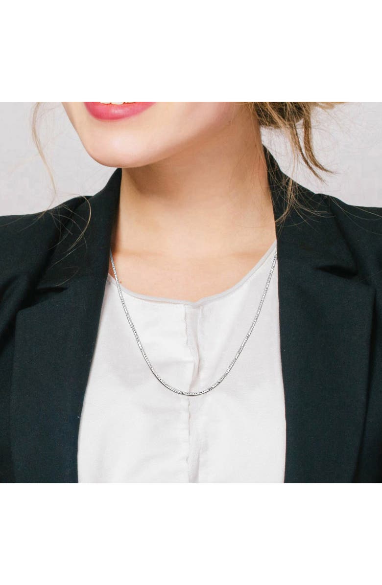 DELMAR Box Link Chain Necklace, 1.50mm, Alternate, color, Silver