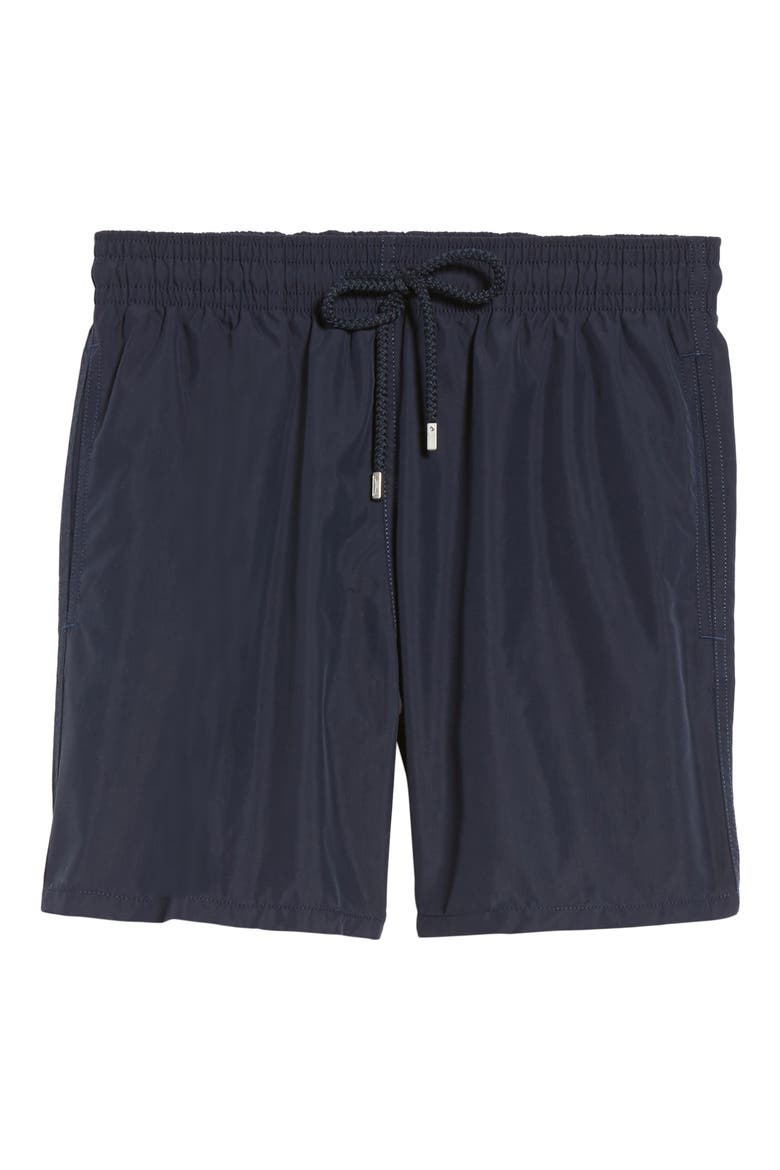 Men's Solid Swim Trunks, Main, color, NAVY