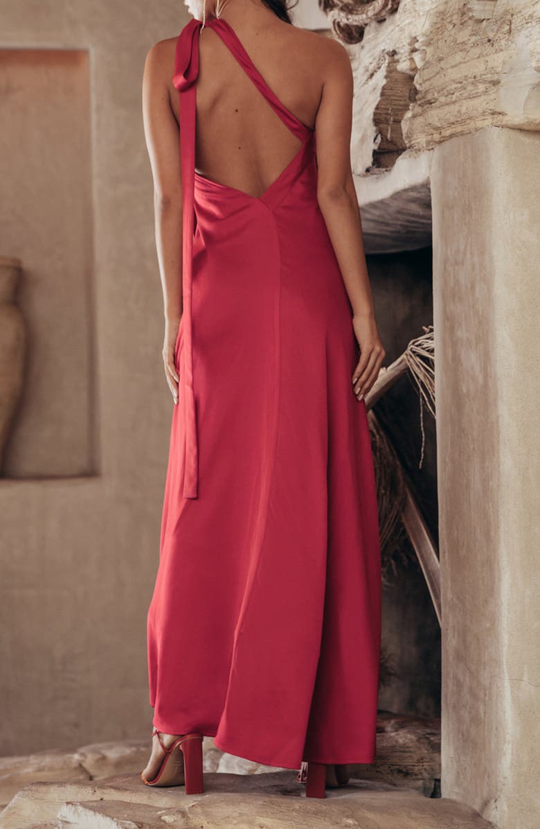 Cult Gaia Florence One-Shoulder Gown, Alternate, color,