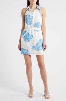 CIEBON Frances Embroidered Belted Shirtdress