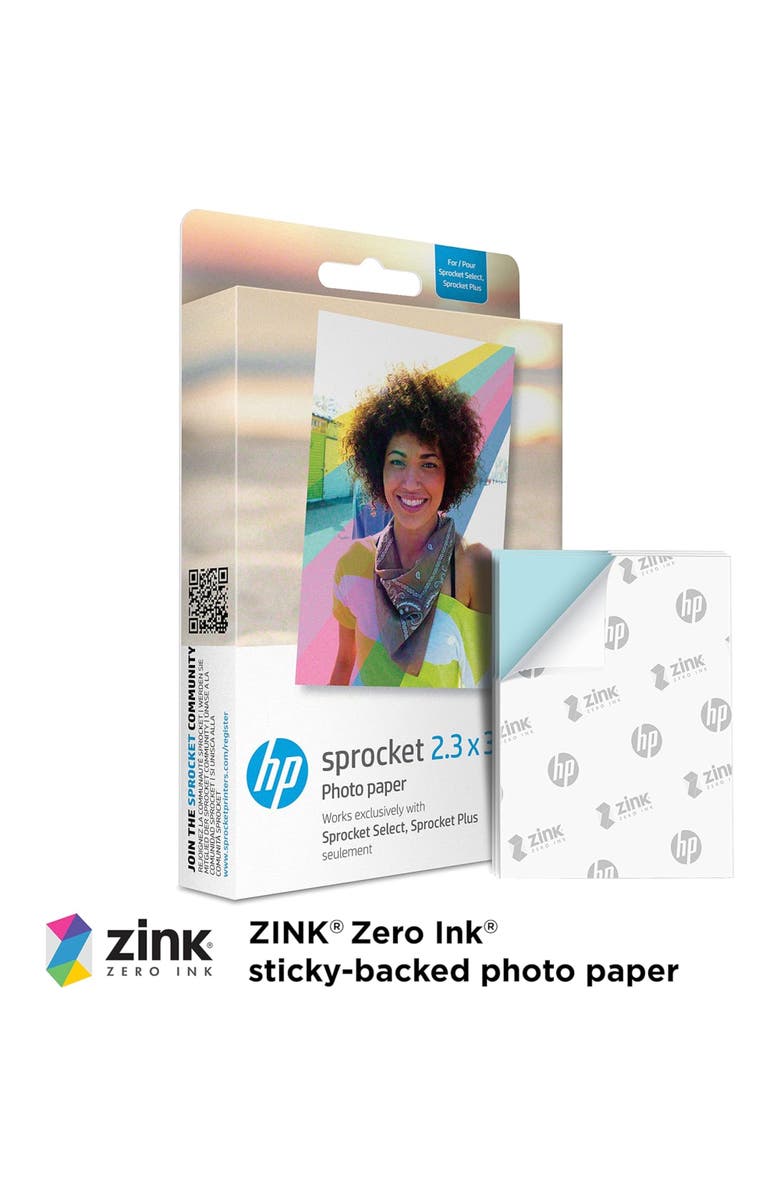 HP Sprocket 2.3x3.4 Zink Paper, Alternate, color, White