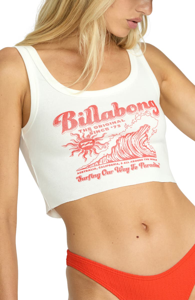 Billabong In My Dreams Cotton Graphic Tank, Alternate, color, Salt Crystal