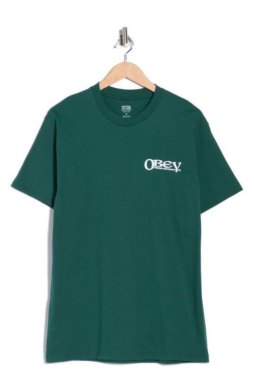 Obey Sensory Exploration Cotton Graphic T-shirt In Green