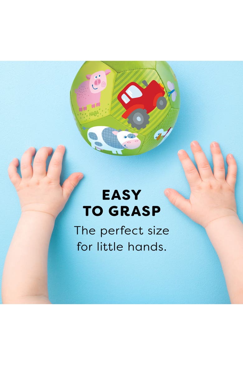 Baby Ball on The Farm 4.5" for Babies 6 Months and Up, Alternate, color, Multi