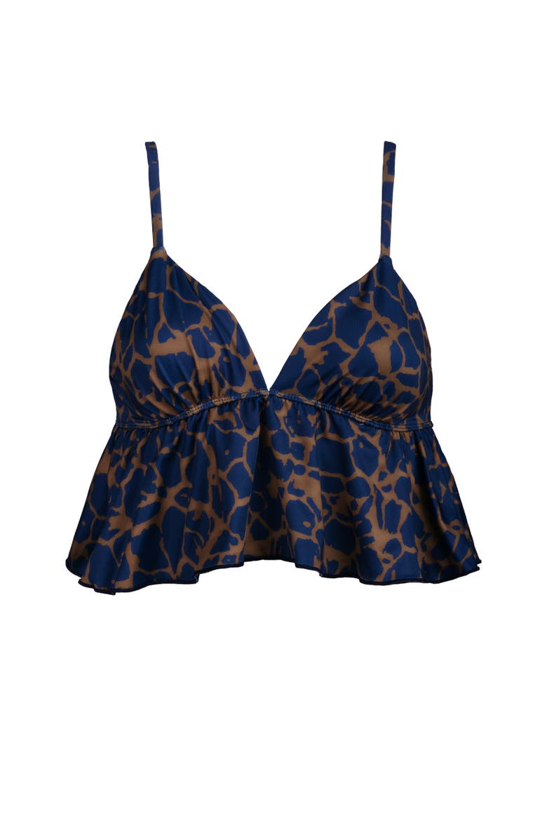Flowy Tankini Bikini Top, Alternate, color, Khai