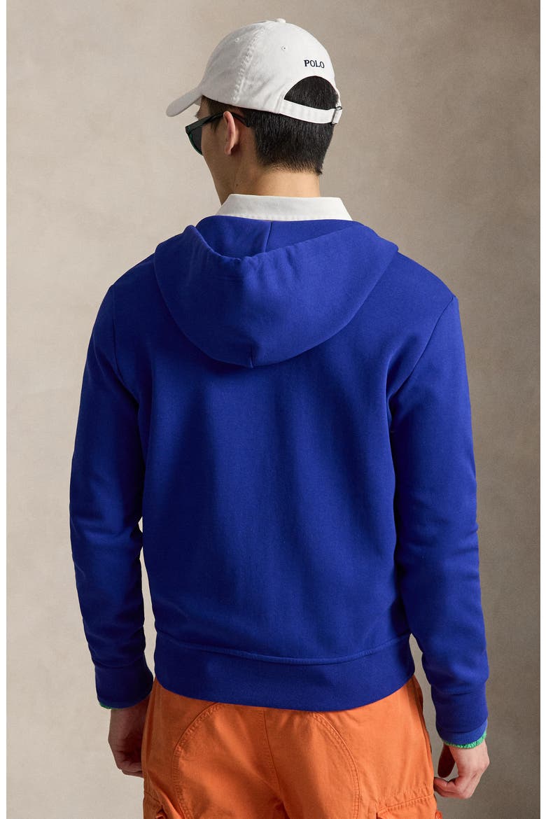 Double-Knit Full Zip Hoodie, Alternate, color, CLASSIC AZURE/ C1730