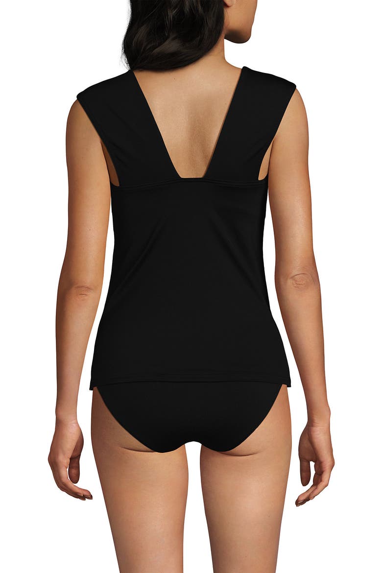 DD-Cup Square Neck Underwire Tankini Top, Alternate, color, Black